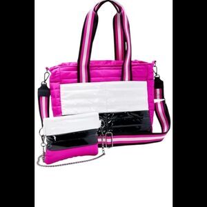Think Royln Colorblock Tote & Crossbody Bundle ColorblockFuchs